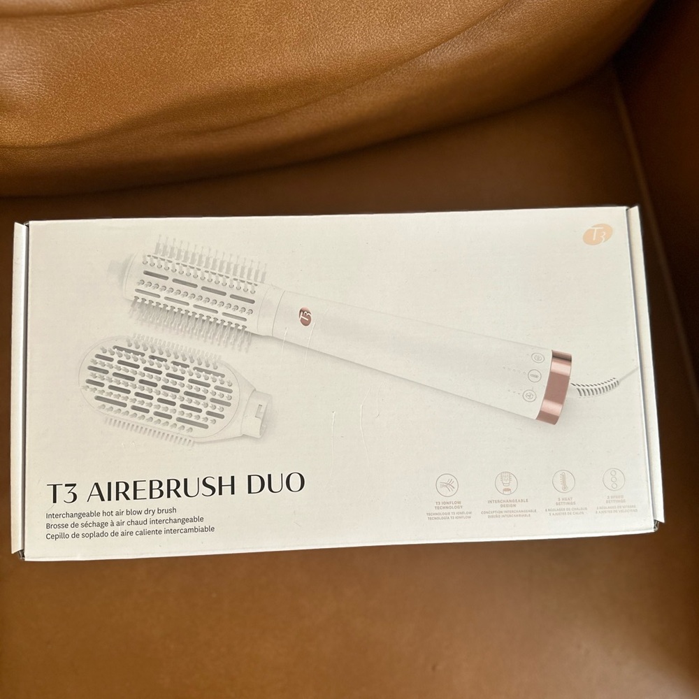 T3 AireBrush Duo with White and Rose Gold Finish
